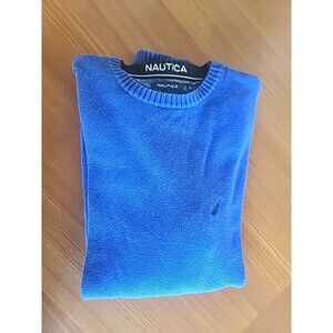 Nautica Men's Sweater Size XL Blue 100% Cotton